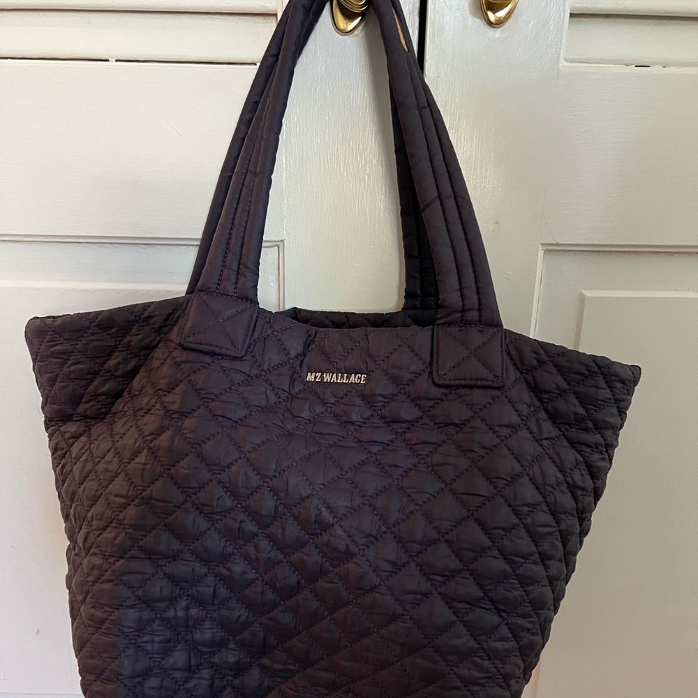 MZ Wallace pleated tote in plum